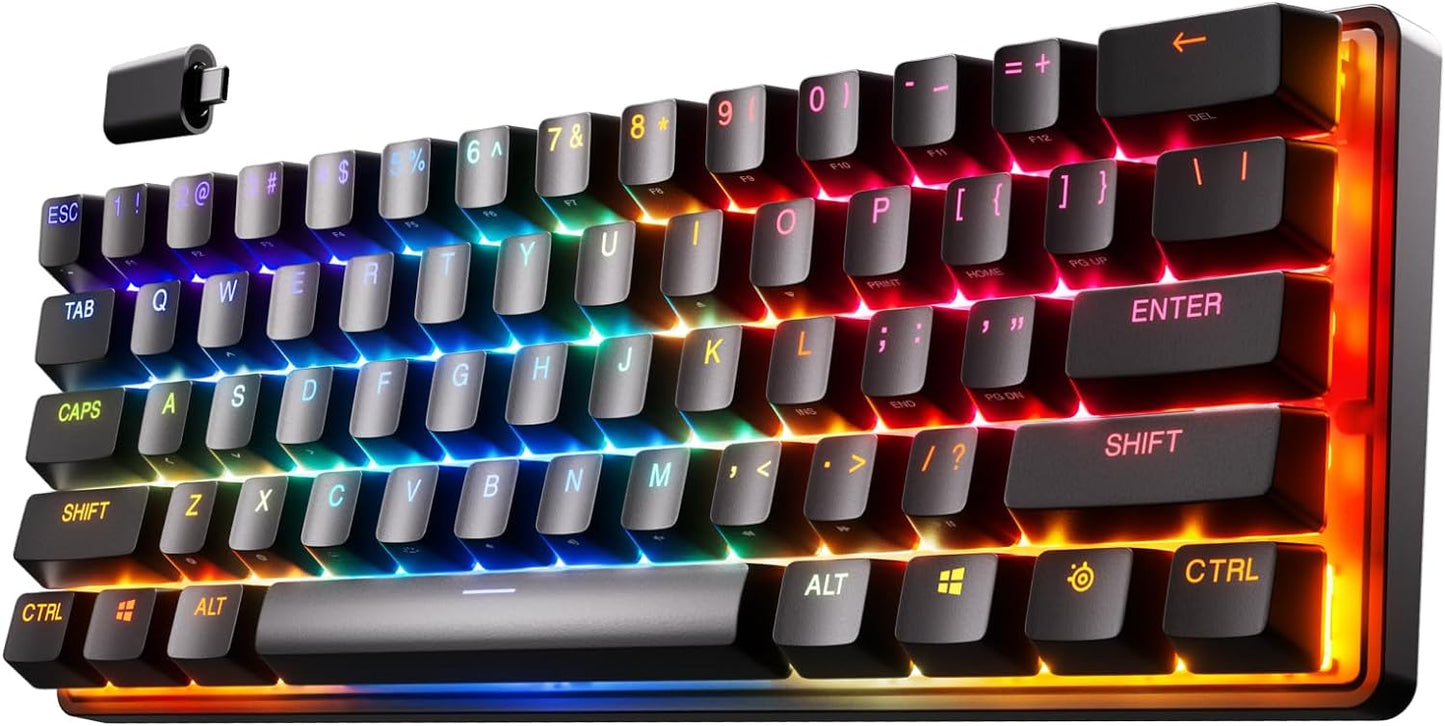 Apex Pro Mini Hypermagnetic Gaming Keyboard – Adjustable Actuation – Compact 60% Form Factor – RGB – PBT Keycaps – USB-C​