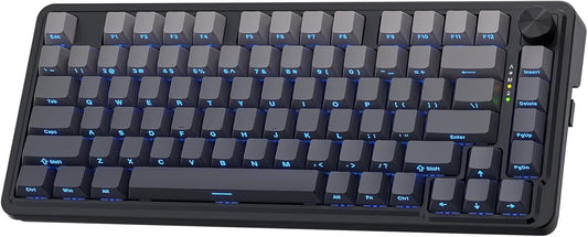 K673 GB 75% Wireless Gasket RGB Gaming Keyboard, 3-Modes 81 Keys PBT Compact Mechanical Keyboard W/Hot-Swap Socket, Dedicated Knob Control & 5-Layer Noise Dampening, Custom Linear Switch